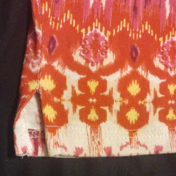 Colorful Patterned Long Sleeve Top With Sequins - Picture 5 of 9